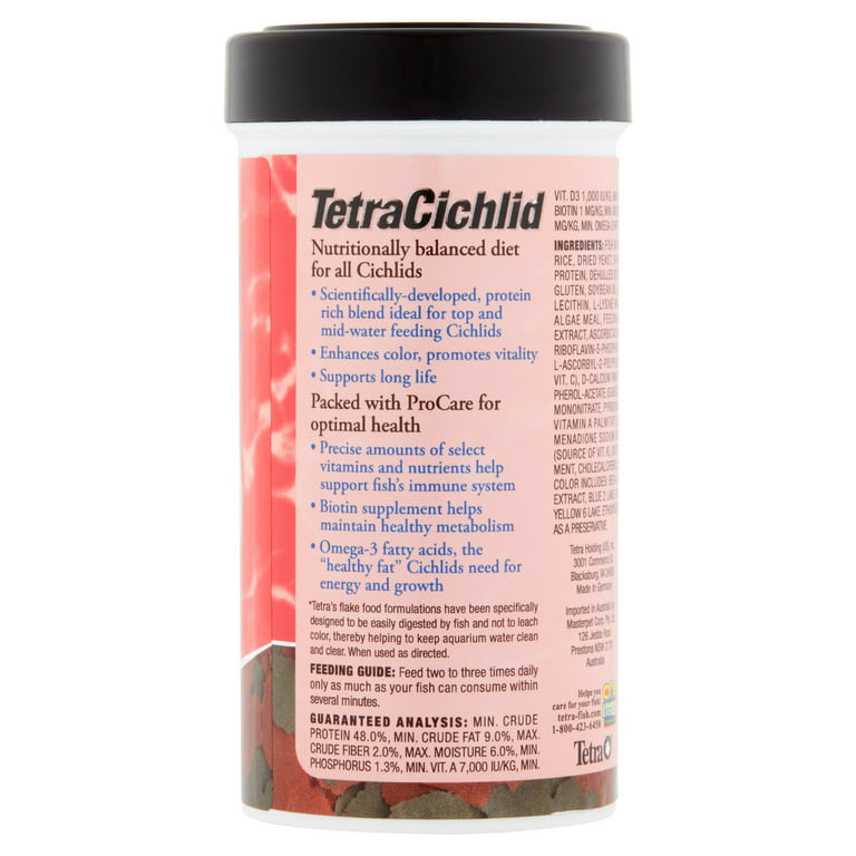 Tetra TetraCichlid Fish Food Flakes, 1.58 oz 