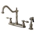 thumbnail image 1 of Kingston Brass Tudor 8" Center Kitchen Faucet With Brass Sprayer, 1 of 1