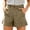 A14-Khaki, variant on Sokhug Casual Shorts for Women High Waist Loose Fit Deep Utility Pockets Summer Daily Wear Outdoor Short
