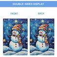 thumbnail image 4 of Welcome Winter Snowman Garden Flag Warm Holiday Garden Flag Winter Festive Vertical Double Sided Rustic Farmland Burlap Yard Lawn Outdoor Decor 12.5x18", 4 of 6