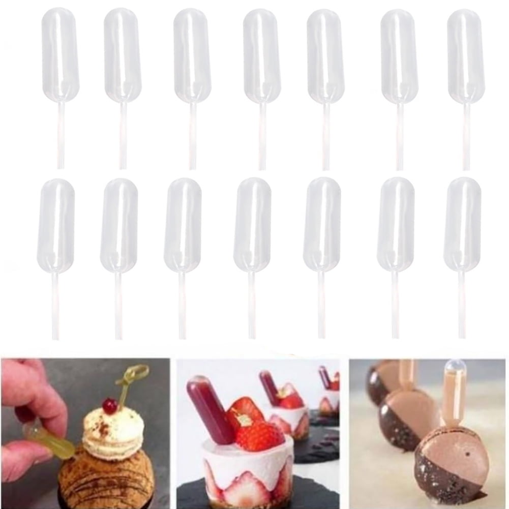 Spring Park 50pcs Cupcakes Pipettes 4ml Plastic Pipettes Squeeze Transfer Pipettes For Strawberries Chocolate Ice Cream Mini Dropper Walmart Com