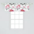thumbnail image 2 of Hibiscus Window Valance, Watercolor Silhouettes of Springtime Asian Flowers Dreamy Look Artwork, Curtain Valance for Kitchen Bedroom with Rod Pocket, 54" X 18", Magenta and Purpleblue, by Ambesonne, 2 of 2