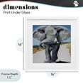 thumbnail image 4 of Stupell Industries Tropical Majestic Elephant on Path White Framed Print Under Glass, 16 x 16, by Violeta Vollmer, 4 of 8
