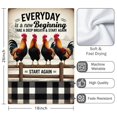 thumbnail image 3 of 2 Pcs Funny Kitchen Towels,Everyday Is a New Beginning Chickens Microfiber Dish Towels,Kitchen Tea Towels,Kitchen Towel Set (18" X 26"), 3 of 3