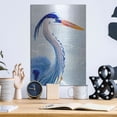 thumbnail image 6 of Luxe Metal Art 'Great Blue III' by Annie Warren, Metal Wall Art, 12"x16", 6 of 9