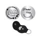 thumbnail image 2 of Moneda de decisión con palabras motivacionales como regalo para enamorados. Llaveros de acero inoxidable, colgantes para llaves de coche, regalo de bolsillo de PU., 2 of 6