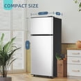 thumbnail image 6 of 3.8 Cu.Ft Mini Fridge Freezer, 2 Door Small Refrigerator, 7 Level Adjustable Thermostat Freezer&nbsp;Fridge for Living Room, Kitchen and Apartment, Silver, 6 of 7