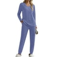 thumbnail image 3 of Fantaslook Womens Pajamas Sets Long Sleeve Shirts and Jogger Pants With Pockets Two Piece Lounge Sets Fall Oufits, 3 of 9