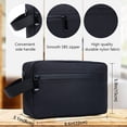 thumbnail image 4 of FUNSEED Neceser de viaje para mujeres y hombres, bolsa de afeitar para accesorios de artículos de tocador, bolsas de almacenamiento plegables con asa para cosméticos, cepillos, herramientas, color neg, 4 of 4