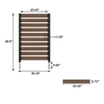 thumbnail image 3 of VEIKOUS 60"H x 40"W Freestanding Privacy Screen, Fence Divider for Garden, Pool, AC W/Metal Stakes, 4-Sided Posts, Brown, 3 of 20