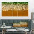 thumbnail image 1 of Vagues Blanches des Eaux de Plage Vertes - Impression sur Toile, 1 of 3