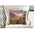 thumbnail image 4 of Ambesonne Autumn Throw Pillow Cover 2 Pack, Morning in Mountain Tree, 18", Red Purple Green, 4 of 6