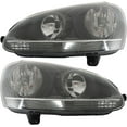 thumbnail image 2 of OTTULUR Headlight Assembly Replacement for Jetta 2006-2009 Halogen Black Headlights Lamp Set Driver ＆ Passenger Side, 2 of 7