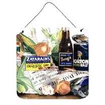 Carolines Treasures 1002DS66 Barqs Crabs and spices Wall or Door Hanging Prints 6x6 multicolor