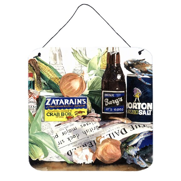 Carolines Treasures 1002DS66 Barqs Crabs and spices Wall or Door Hanging Prints 6x6 multicolor