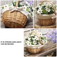 thumbnail image 2 of Basket Flower Wicker Girl Baskets Woven Handle Rustic Small Wedding Burlap Weddings Rattan Weaving Handmade Linen, 2 of 7