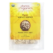 Darsa Organics Raw Whole Cashews | 24 oz Pouch | USDA Organic