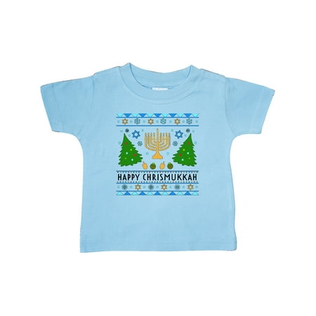 

Inktastic Happy Chrismukkah Sweater Style with Menorah and Trees Gift Baby Boy or Baby Girl T-Shirt