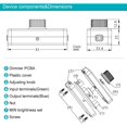 thumbnail image 2 of Adjustable led dimmer switch 100w 220v for incandescent halogen lamps white, 2 of 4