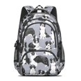 thumbnail image 2 of Cute Border Collie Pattern Backpack for School,Cute School Bag,Schoolbag with Adjustable Shoulder Straps & Padded Back,16.9 Inch, 2 of 5