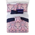 thumbnail image 3 of Mainstays Purple and Blue Medallion 10 Piece Bed in a Bag Comforter Set With Sheets, Full, 3 of 11