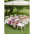 thumbnail image 3 of Outdoor Tablecloth with Umbrella Hole and Zipper, Easter Bunny Rectangle Table Cloth 60x102 Inch Waterproof Tablecloth, Spring Colorful Daisy Flowers Rabbit Wood Plank Picnic Table Cover for Patio, 3 of 7