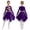 Purple, variant on Kids Girls Liturgical Praise Dance Dress Church Long Sleeve Metallic Block Worship Tunic Light Blue 6