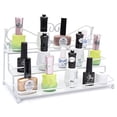 thumbnail image 3 of Nail Polish Wall Rack 3 Tiers Metal Heart Design Nail Polish Organizer Shelf Rack Table Top Display Rack Stand (White), 3 of 3
