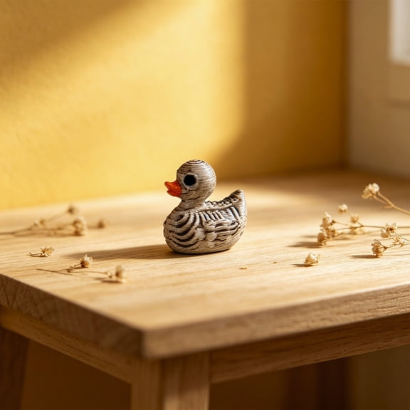 Halloween Skeleton Duck Figurine, Mini Duck Collectible Figurine, Cute Spooky Halloween Desk Decor for Shelf Tabletop Office Decoration