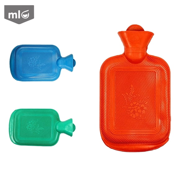 ML Premium Classic Rubber Hot Water Bottle - Great for Pain Relief from Headaches, Cramps, Arthritis, Back Pain, Hot and Cold Therapy (2 Liters, Red)