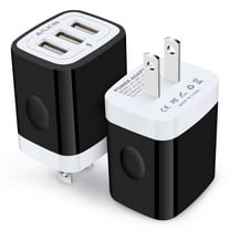 AILKIN Wall Charger,USB Charger Adapter,3.1A/2PACK Multi Port Fast Charging Station Power Base Charger Block Plug For iPhone Wall Charger Block,Black