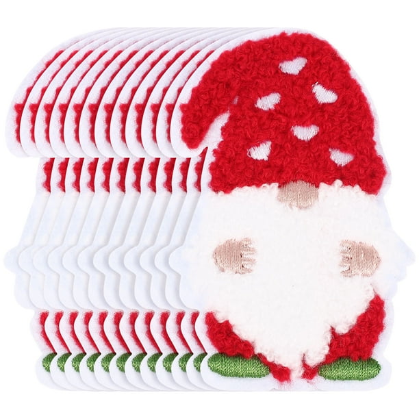 Patches de abrigo con temas de Navidad de 12 piezas parches de ropa de poliéster compactos de manualidades
