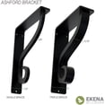thumbnail image 5 of Ekena Millwork 2"W x 12"D x 15"H Ashford Triple, Wrought Iron Bracket, (Triple center brace) (6-Pack), 5 of 5