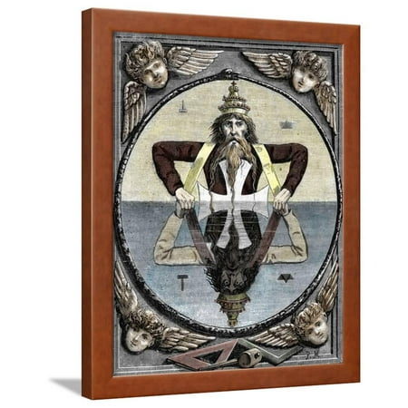 Freemasonry : the Great Symbol of Salomon Framed Print Wall Art