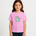 thumbnail image 2 of Girls Graphic Tees Sassysaurus Dinosaur Kids T Shirt Cute Animal 100% Cotton Short Sleeve Soft Tops 4-13Y, 2 of 5