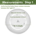 thumbnail image 3 of Gemroom 16.5" Microwave Turntable Plate Compatible with Panasonic A06014M00AP F06014M00AP, 16 1/2 inch Microwave Glass Plate Replacement for GE WB48X29704 Frigidaire 5304519348 Whirlpool WPW10510836, 3 of 7