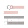 thumbnail image 4 of INSPIRE CHICWomen Faux Leather Belt, 1.0" Wide Casual Waist Belts with Silver Buckle for Jeans Pants Dresses 41.7x1.0" (LxW) Light Pink, 4 of 6