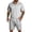 Light Gray, variant on CIENVNSTG Mens 2 Piece Outfits Summer Track Suits Short Sleeve Button Down Shirt And Elastic Drawstring Pocket Shorts Beach Mens Outfits