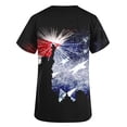 thumbnail image 4 of TIMIFIS Womens Scrub Tops Uniform 4th of July Patriotic Scrub Summer V Neck Short Sleeve T Shirts Working Nursing Scrub Tops with Pockets - Spring/Summer, 4 of 5