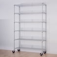 thumbnail image 5 of TRINITY EcoStorage® 6-Tier 48x18x72 Commercial Wire Shelving w/ Backstands & Wheels, NSF - Chrome, 5 of 10