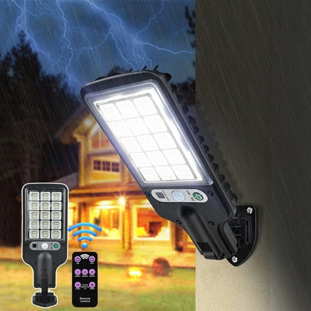 

Solar Powered Solar Outdoor Lights Solar Lights For Outside Lights IP65 3 Modes With Remote Control Wall Security Lights For Fence Outdoor Solar Lights Yard Garden Patio Front