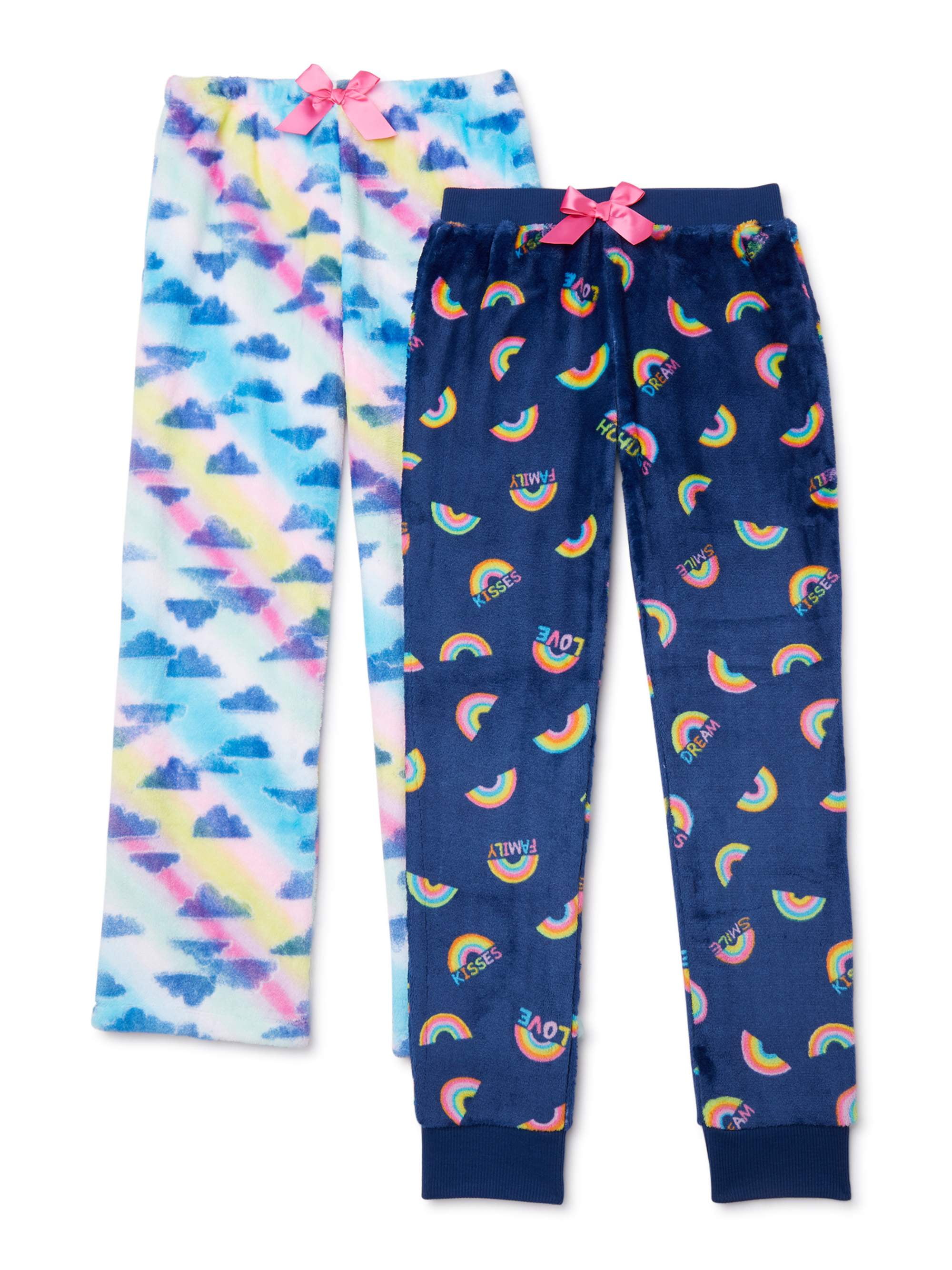 Cozy Jams Girls Jogger Pajama Pants, 2Pack, Sizes SXL