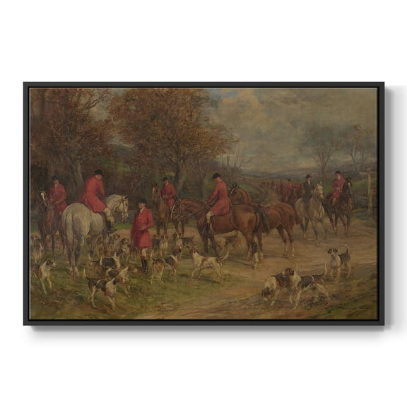 Vintage Animal Print-XXXII By Wexford Home Framed in Black Wood Gallery Wrapped Canvas 17 in. x 25 in.