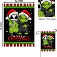 thumbnail image 2 of Merry Christmas Decorative Garden Flag, Xmas Jack Green Yard Outside Decorations, Funny Winter Holiday Farmhouse Outdoor Small Burlap Home Decor Double Sided 12 x 18, 2 of 6