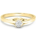 thumbnail image 4 of SuperJeweler Diamond Solitaire Promise Ring In Yellow Gold For Women, 4 of 6