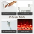 thumbnail image 4 of Gymax 70'' Fireplace TV Stand Media W/ 28.5'' 750W/1500W Electric Fireplace White, 4 of 10