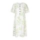 thumbnail image 4 of Vestido de verano de mujer con cuello en V, elegante, informal, con estampado de hojas, suelto, de manga media, con bolsillo Pompotops ghjkhdj17721, 4 of 8