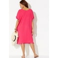 thumbnail image 2 of Swimsuits for All Women's Everly Pom Pom Cover Up Tunic, 2 of 4
