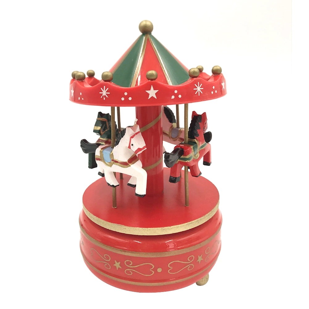 Musical box carousel music carousel wooden carousel music box toy children's doll game
