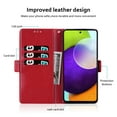 thumbnail image 6 of Nalacover Wallet For Samsung Galaxy A33 5G Case,Stylish Full Protection Embossed Lotus Pattern PU Leather Flip Kickstand Card Slots Shockproof Magnetic Cover with Wrist Strap.Red, 6 of 9